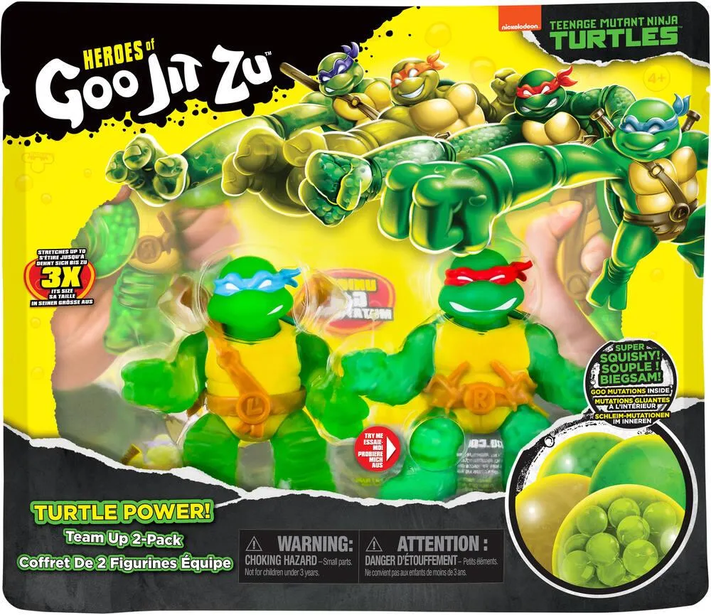 TORTUES NINJA - DUO FIGURINES RAPHAEL ET LEO 11CM