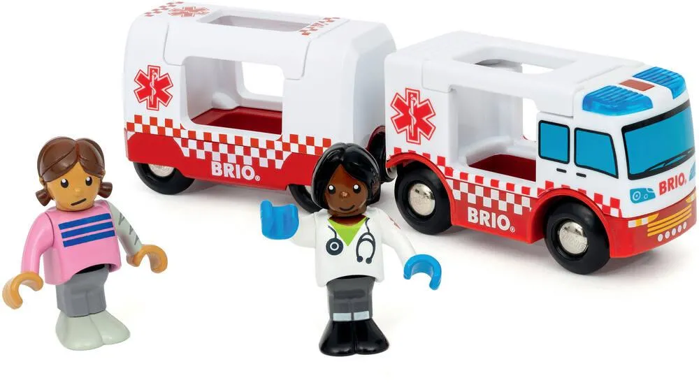 BRIO  63603500 - CAMION AMBULANCE SON ET LUMIERE