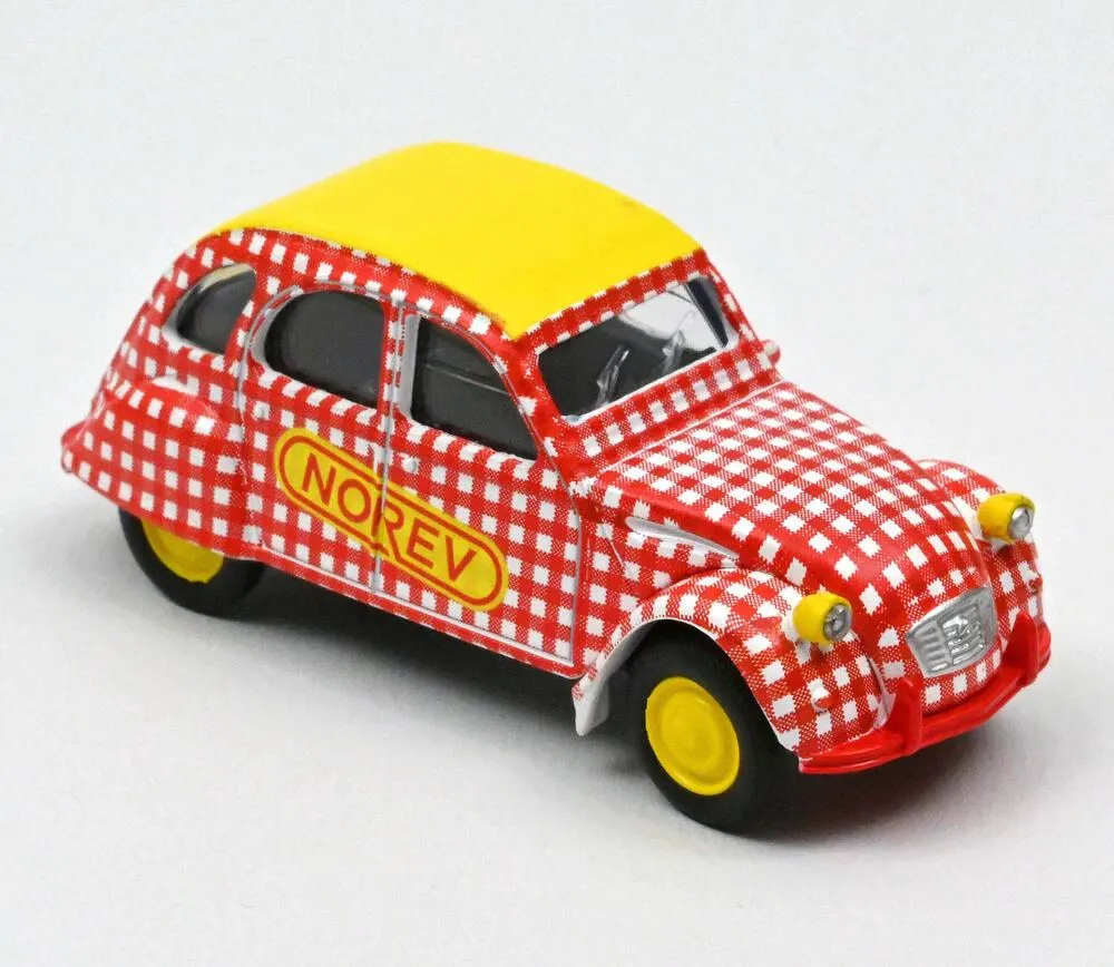 1/54 CITROEN 2CV 6 SPECIAL 1980 CYCLISTE ROUGE ET BLANC