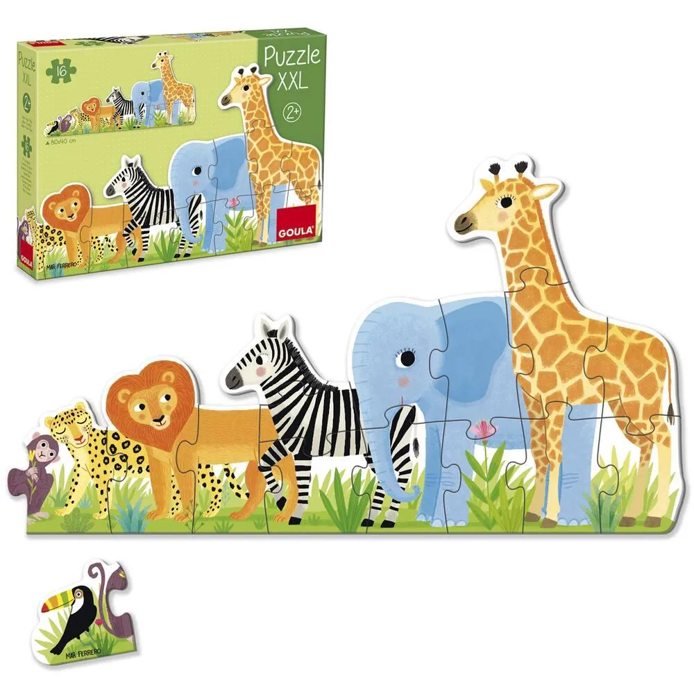 PUZZLE XXL CARTON 16 PIECES JUNGLE