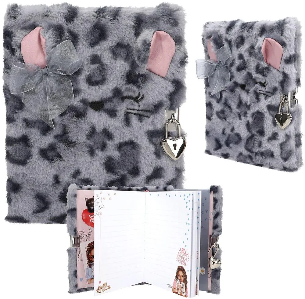 TOPMODEL COSY CAT JOURNAL AVEC SERRURE, BLEU