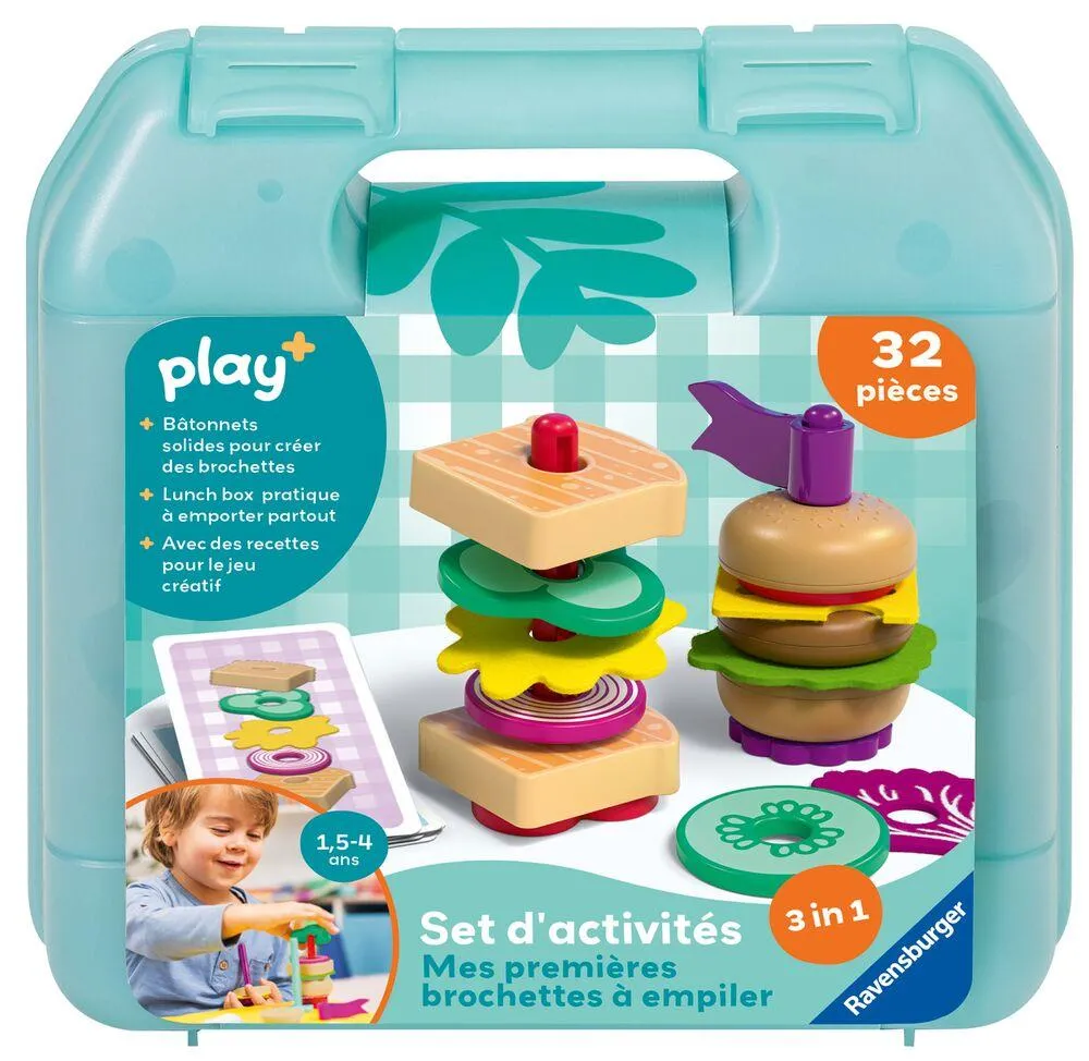 PLAY+ SET D'ACTIVITES : MES PREMIERES BROCHETTES A EMPILER ​