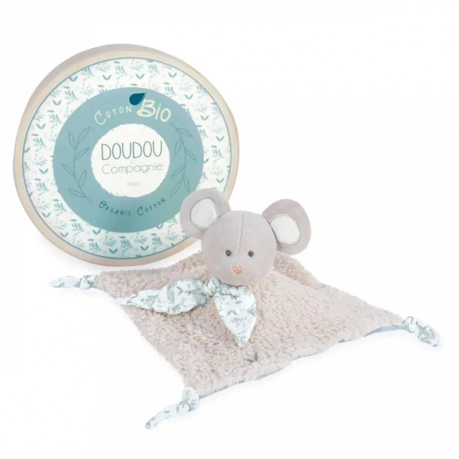 DOUDOU BOTANIC -  DOUDOU SOURIS VERT OLIVE MM