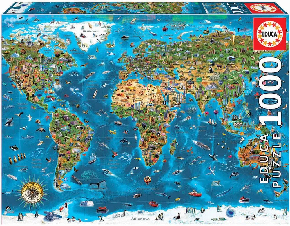 PUZZLE 1000 PIECES - MERVEILLES DU MONDE