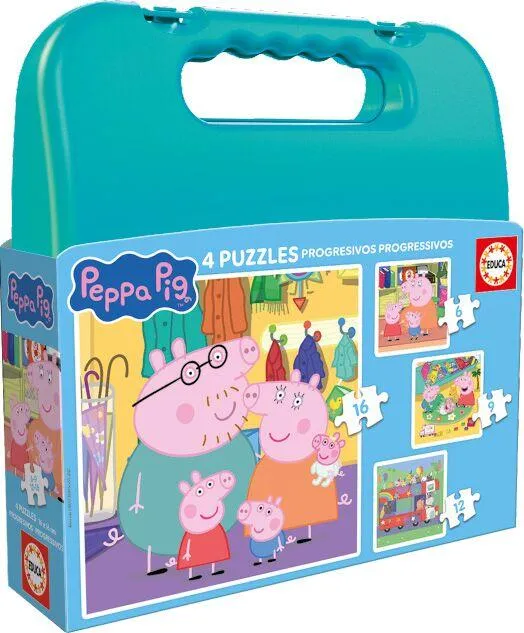 PEPPA PIG  MALLETTE PROGRESSIVE  6-9-12-16 PIECES
