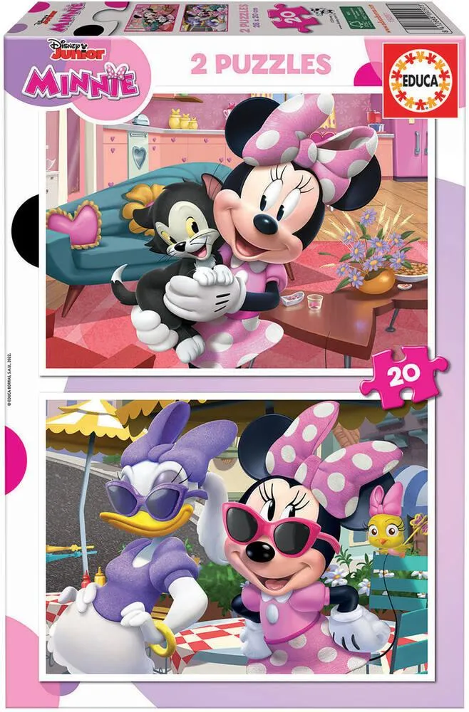 2 PUZZLES DE 20 PIECES - MINNIE