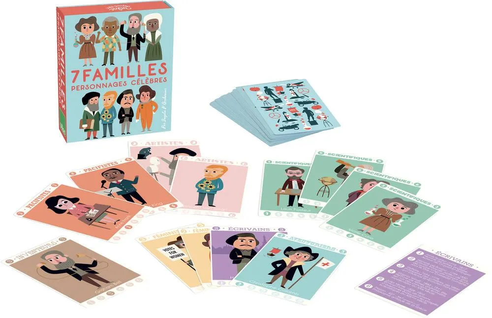JEU DE 7 FAMILLES - PERSONNAGES CÉLÈBRES - INGELA P.ARRHENIUS