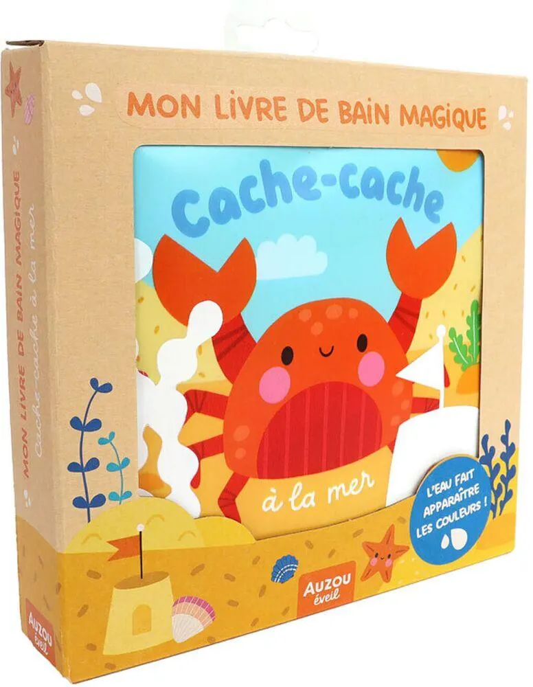 MES AMIS DU BAIN - CACHE-CACHE A LA MER - MON LIVRE DE BAIN MAGIQUE