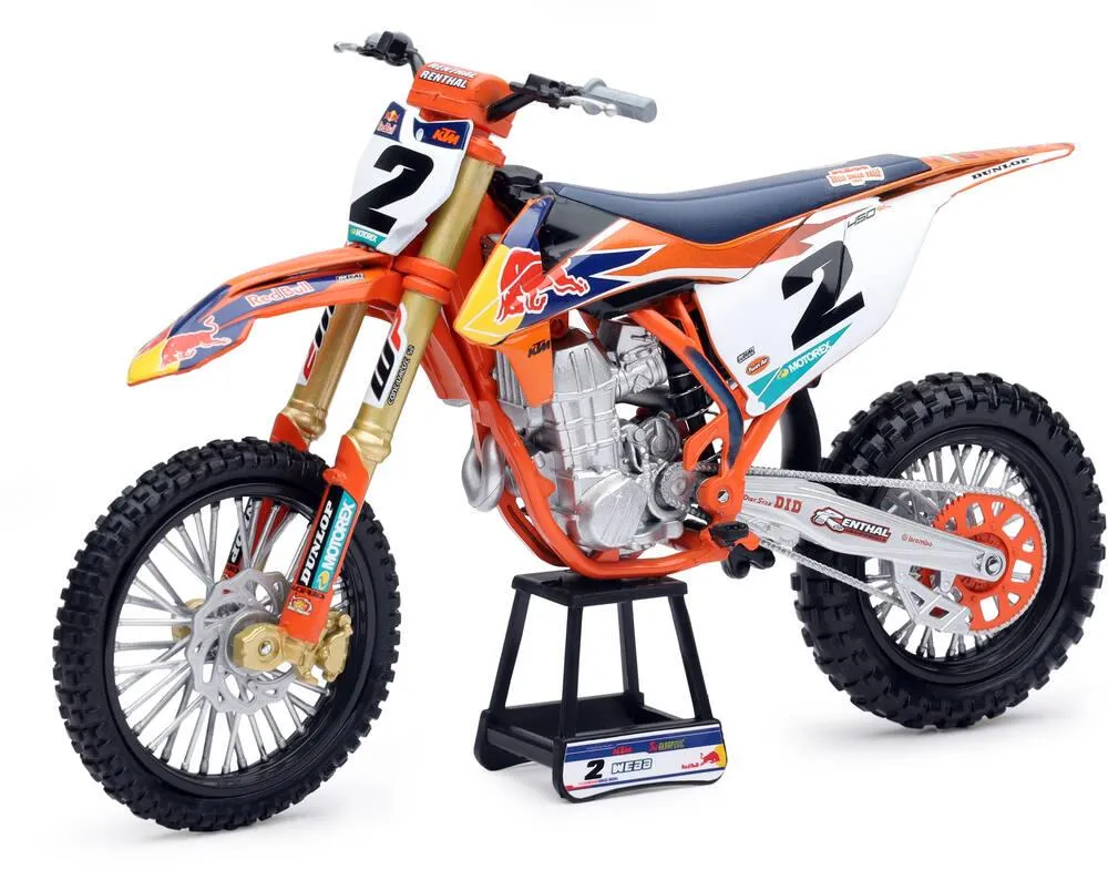 MOTO DIRT BIKE KTM 450 SX-F 1/10° 2019 PILOTE C. WEBBN°2