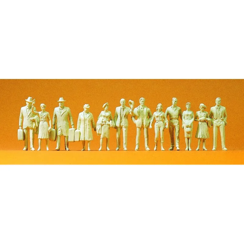 12 figurines non peintes. PREISER 63000