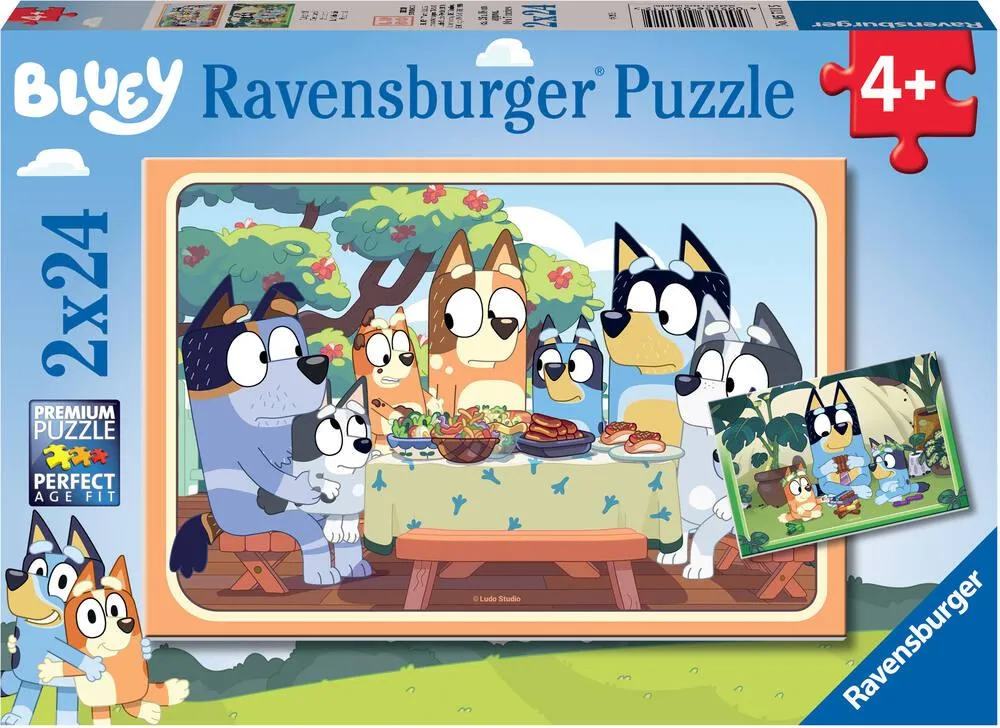 BLUEY - PUZZLES 2X24 PIECES - C'EST PARTI AVEC BLUEY