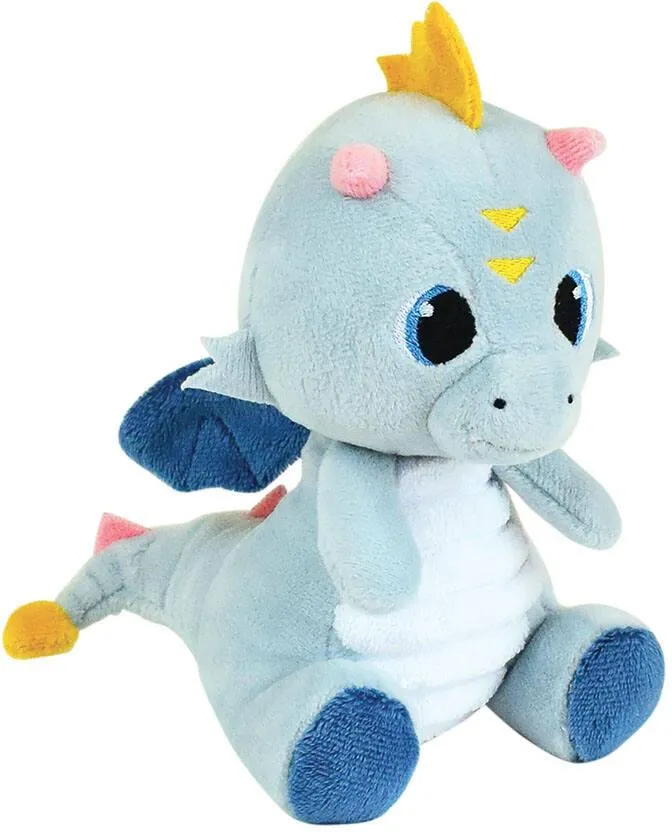 LEON LE DRAGON PELUCHE AVEC HOCHET : 17CM