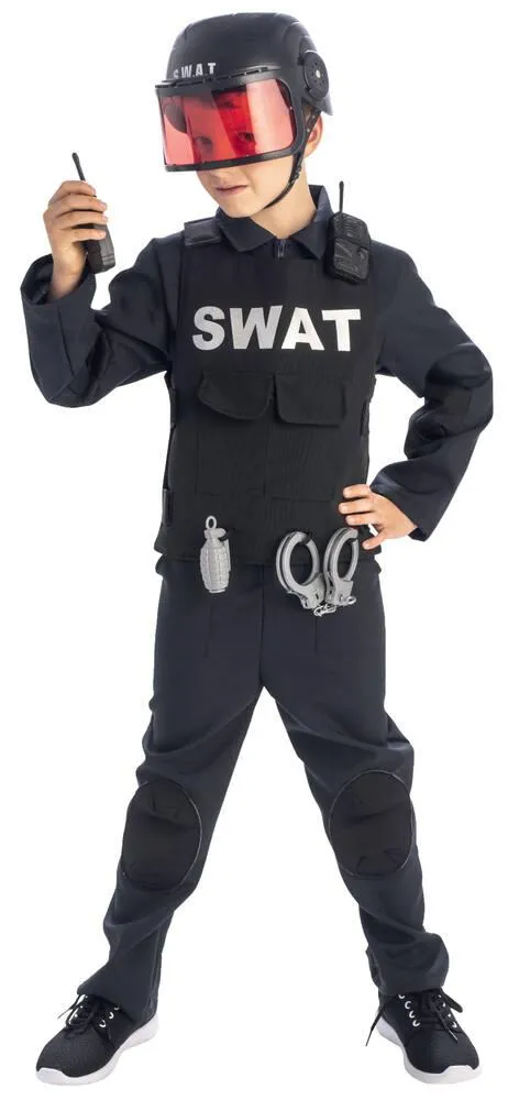 DEGUISEMENT AGENT DU SWAT TAILLE 8-10 ANS