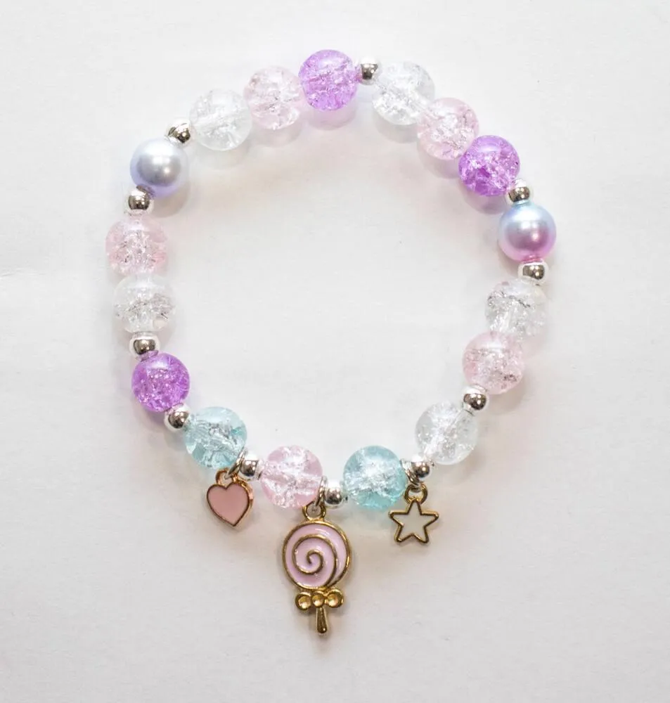 BRACELET DE PERLES EN FORME DE BONBON