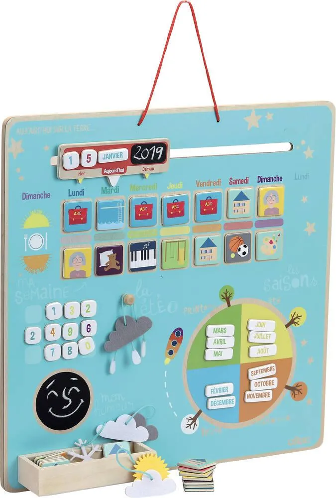 SEMAINIER MAGNETIQUE EN BOIS AUJOURD'HUI SUR LA TERRE