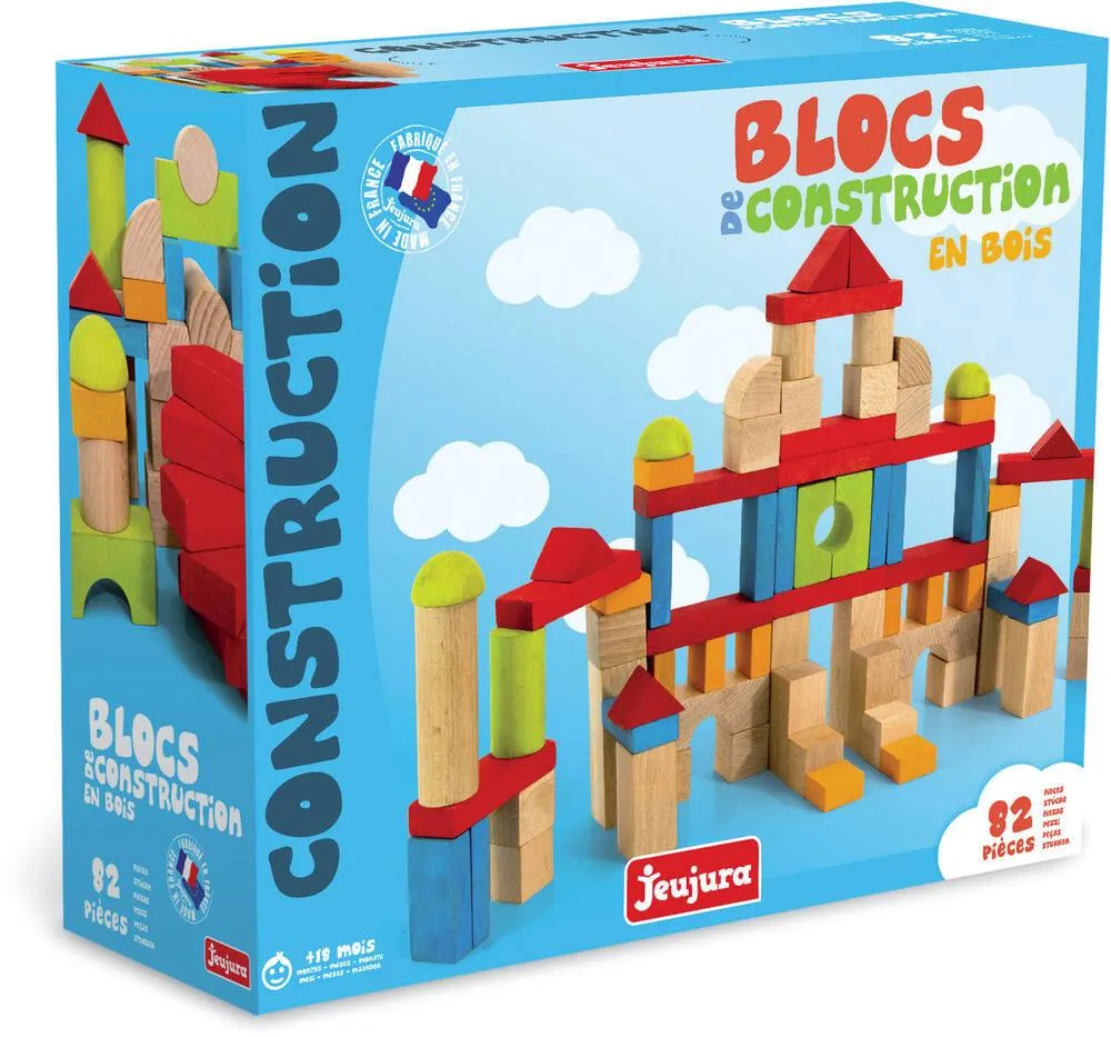 CONSTRUIRE BLOCS DE CONSTRUCTION 82 PIECES EN BOIS