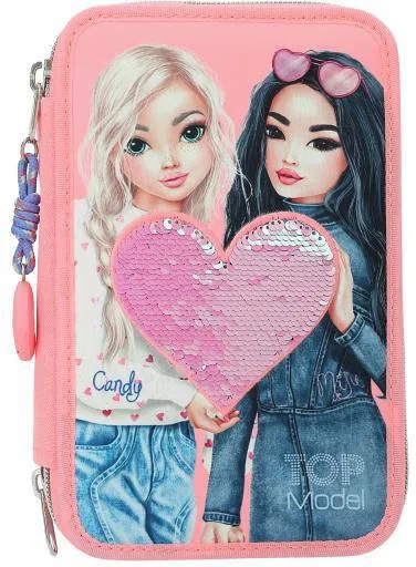 TOPMODEL TROUSSE 3 COMPARTIMENTS AVEC PAILLETTES REVERSIBLES