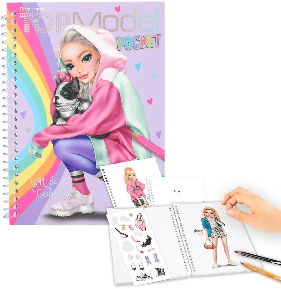 TOP MODEL ALBUM A COLORIER DE POCHE
