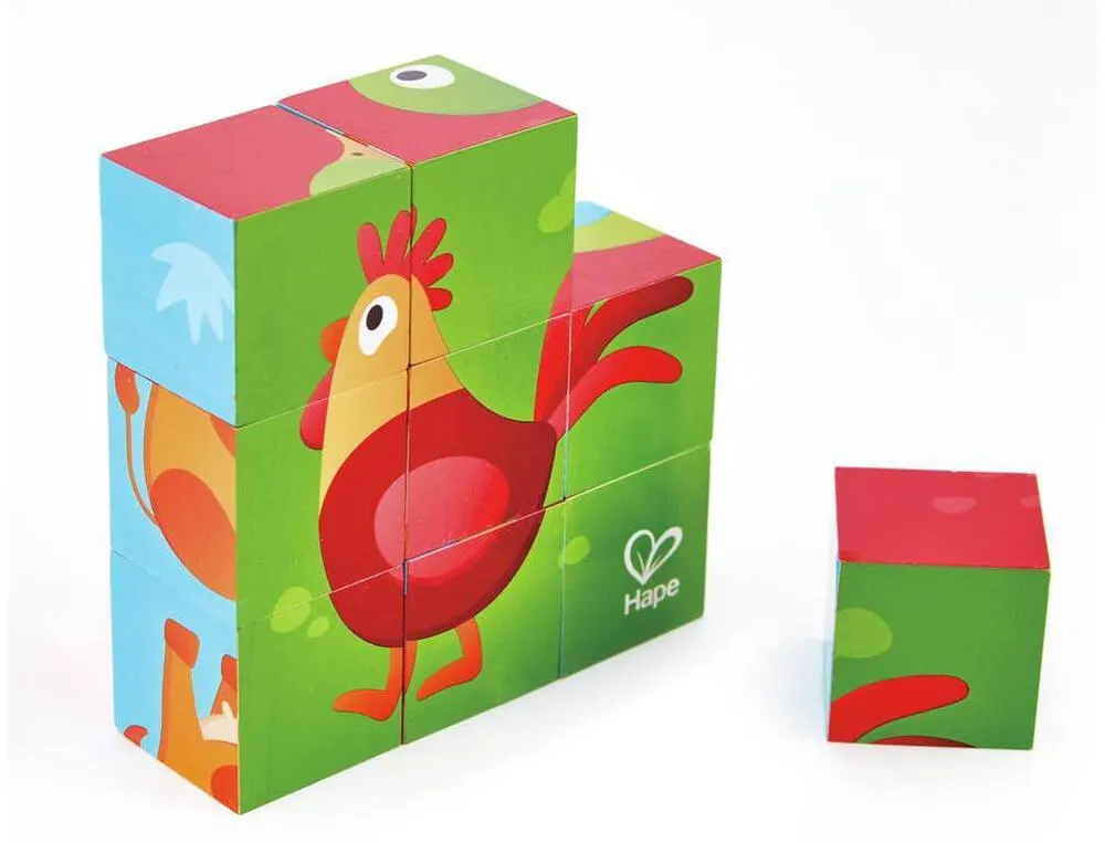 PUZZLE CUBES ANIMAUX DE LA FERME