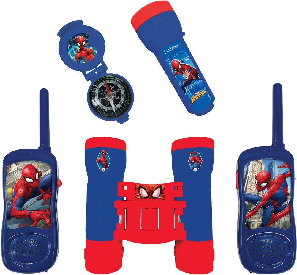 KIT D’AVENTURIER AVEC TALKIE-WALKIES PORTÉE 120M SPIDER-MAN