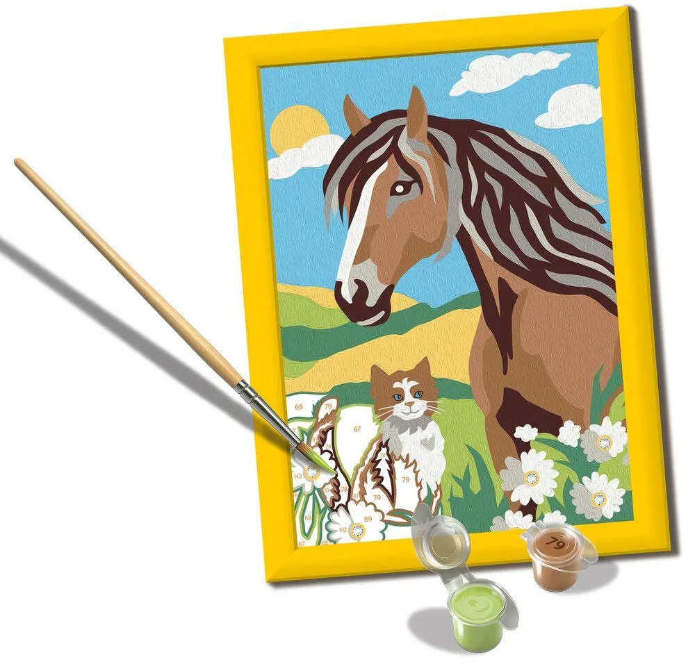 CREART KIDS - 13X18 CM - CHEVAL ET SOLEIL