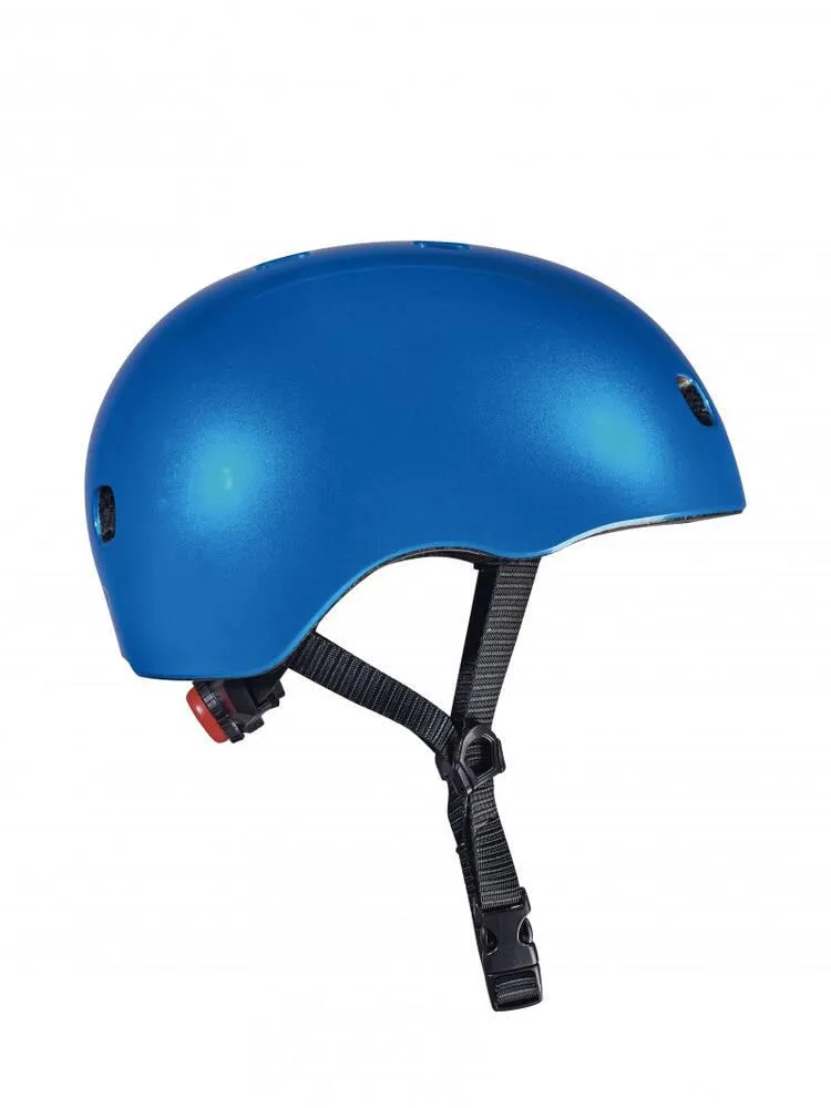 CASQUE BLEU FONCE BRILLANT - LUMIERE LED INTEGREE - TAILLE S