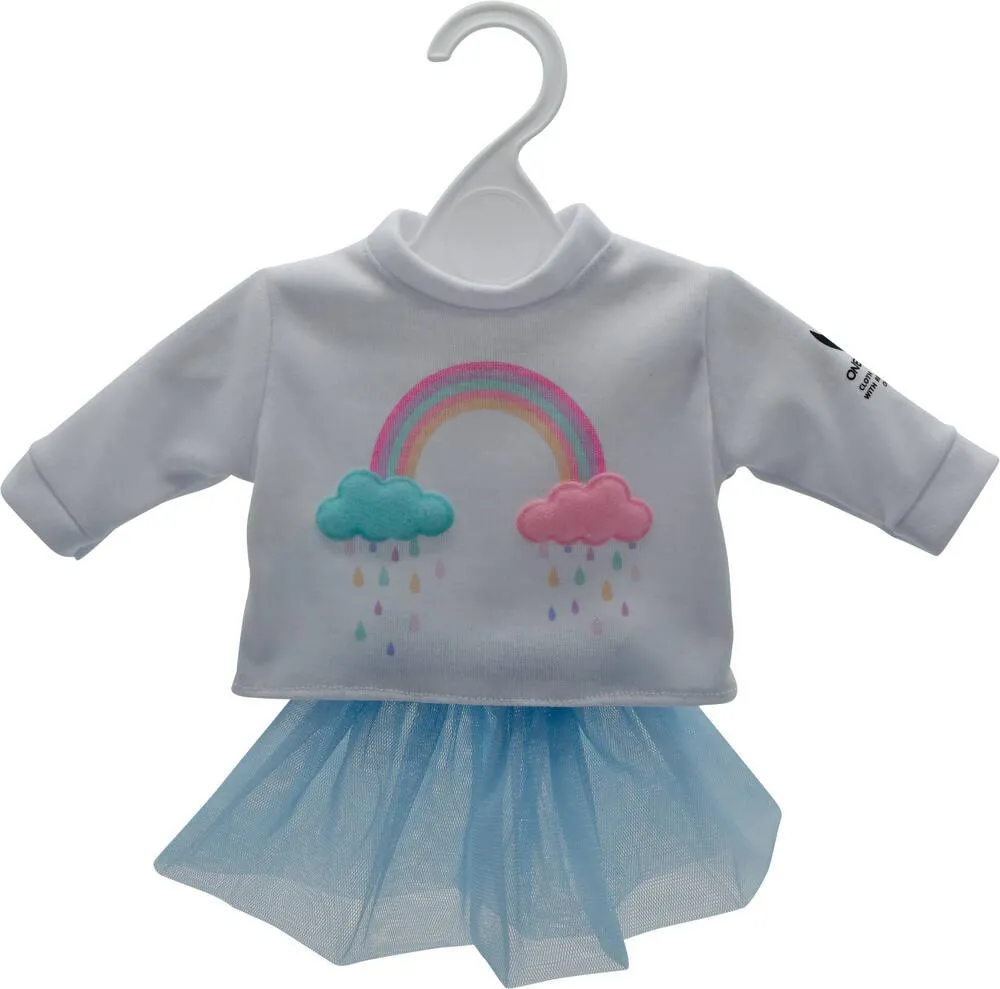 ONE WORLD ONE FUTURE - ENSEMBLE PULL ARC-EN-CIEL ET JUPE - 38 CM