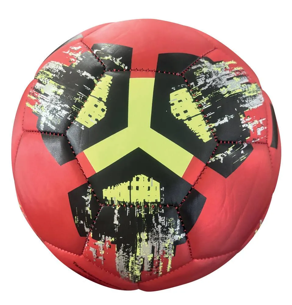 BALLON DE FOOTBALL ROUGE TAILLE 5