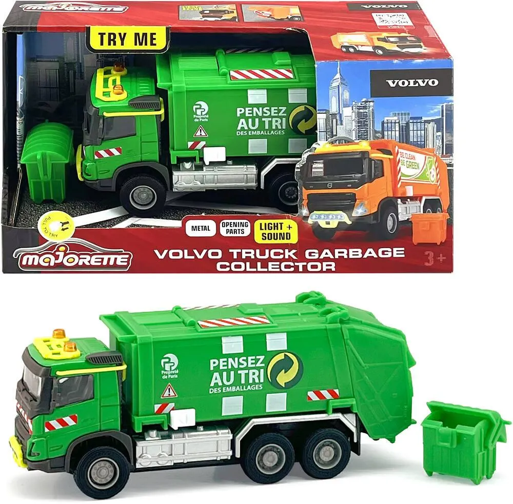 MAJORETTE GRAND SERIE VOLVO CAMION POUBELLE 19CM