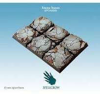 25 mm square stone bases