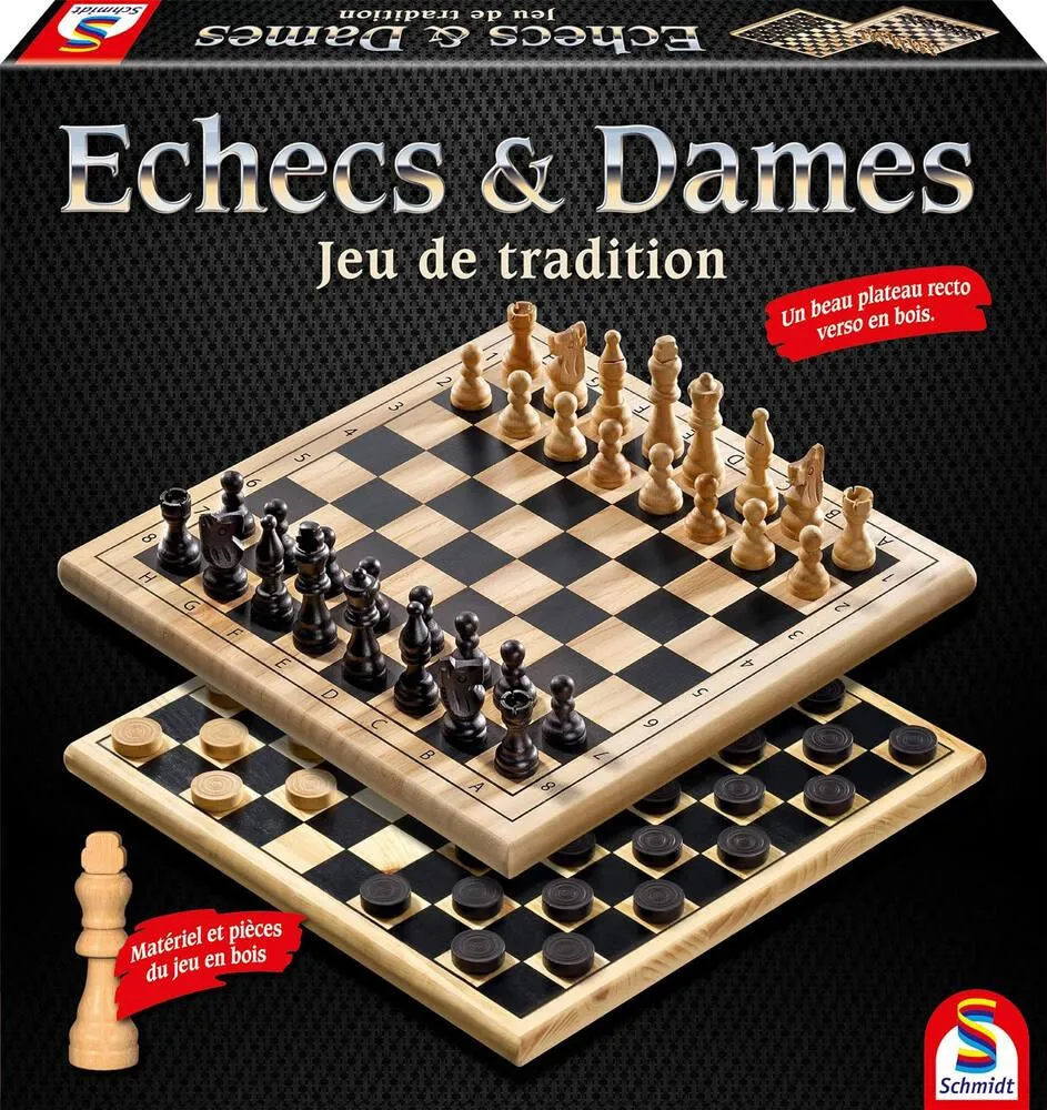 ECHECS ET DAMES - COFFRET NOIR