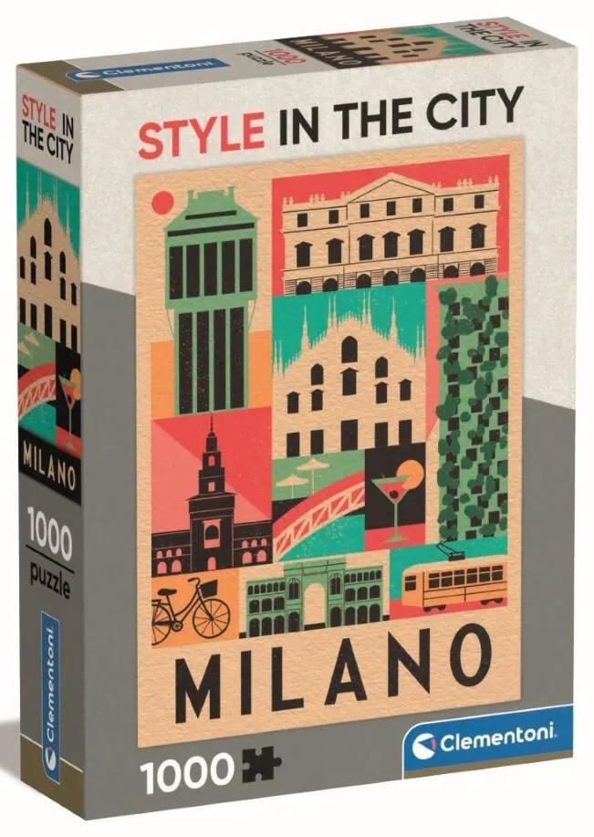 PUZZLE COMPACT 1000 PIECES - STYLE IN THE CITY, MILAN