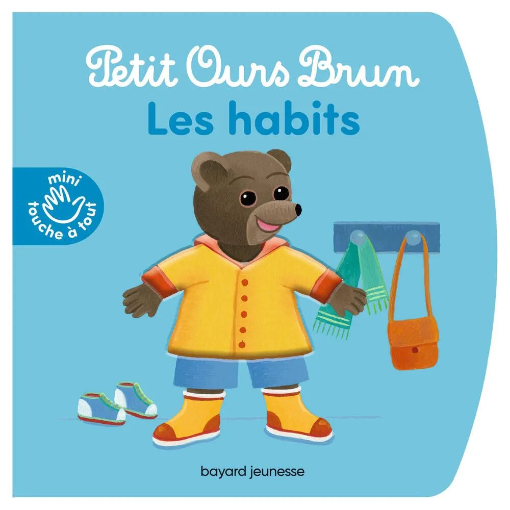 LIVRE PETIT OURS BRUN MINI TOUCHE-A-TOUT - LES HABITS