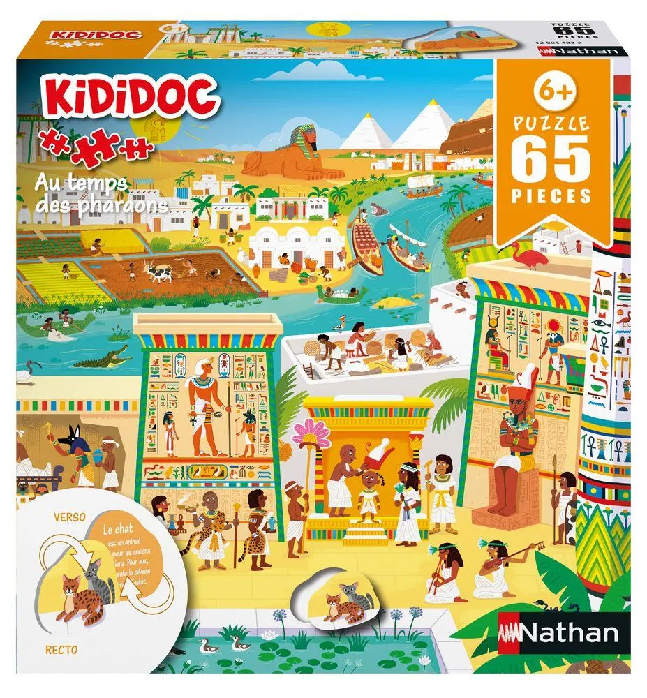 PUZZLE KIDIDOC - L'EGYPTE DES PHARAONS -  65 PIECES