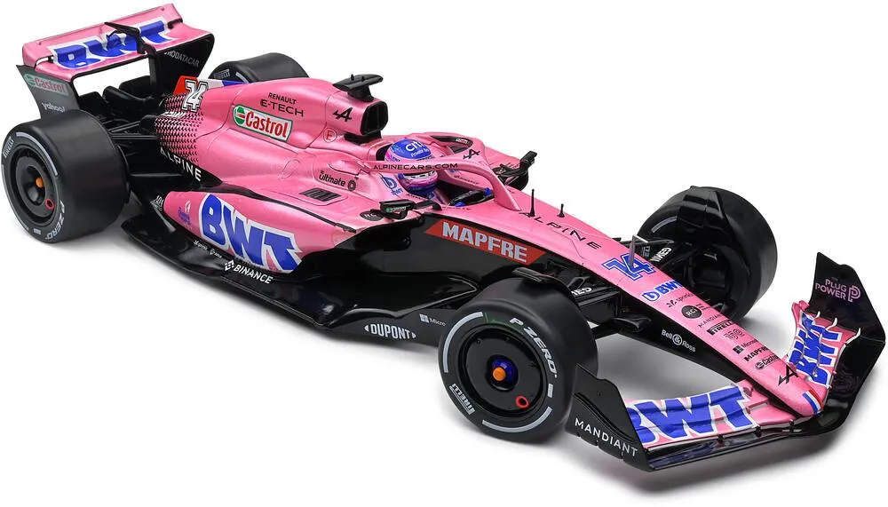 1/18 VOITURE ALPINE A522 PINK F. ALONSO BAHREIN GRAND PRIX 2022