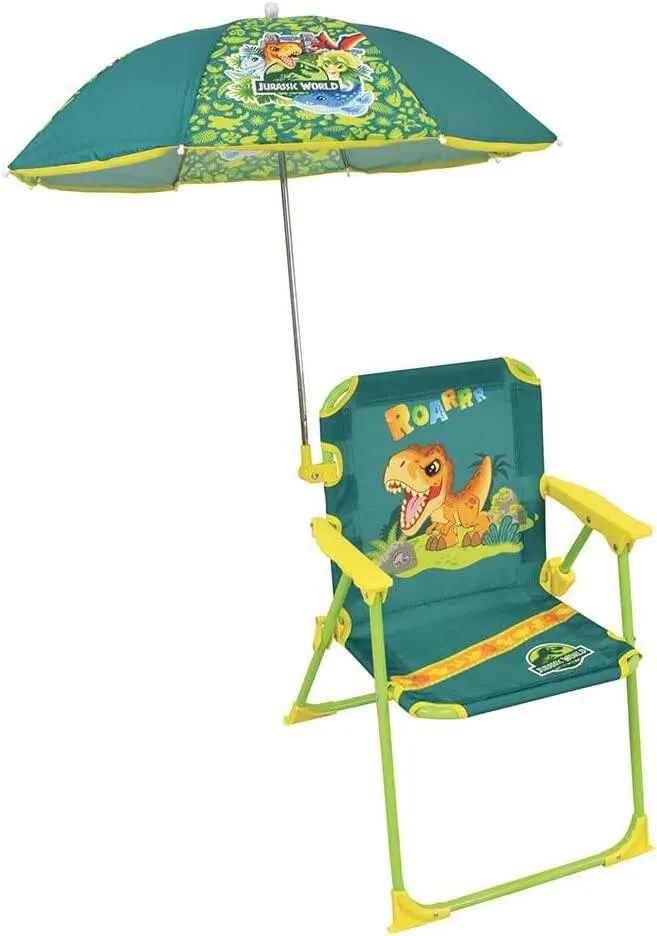 JURASSIC WORLD CHAISE PLIANTE AVEC PARASOL