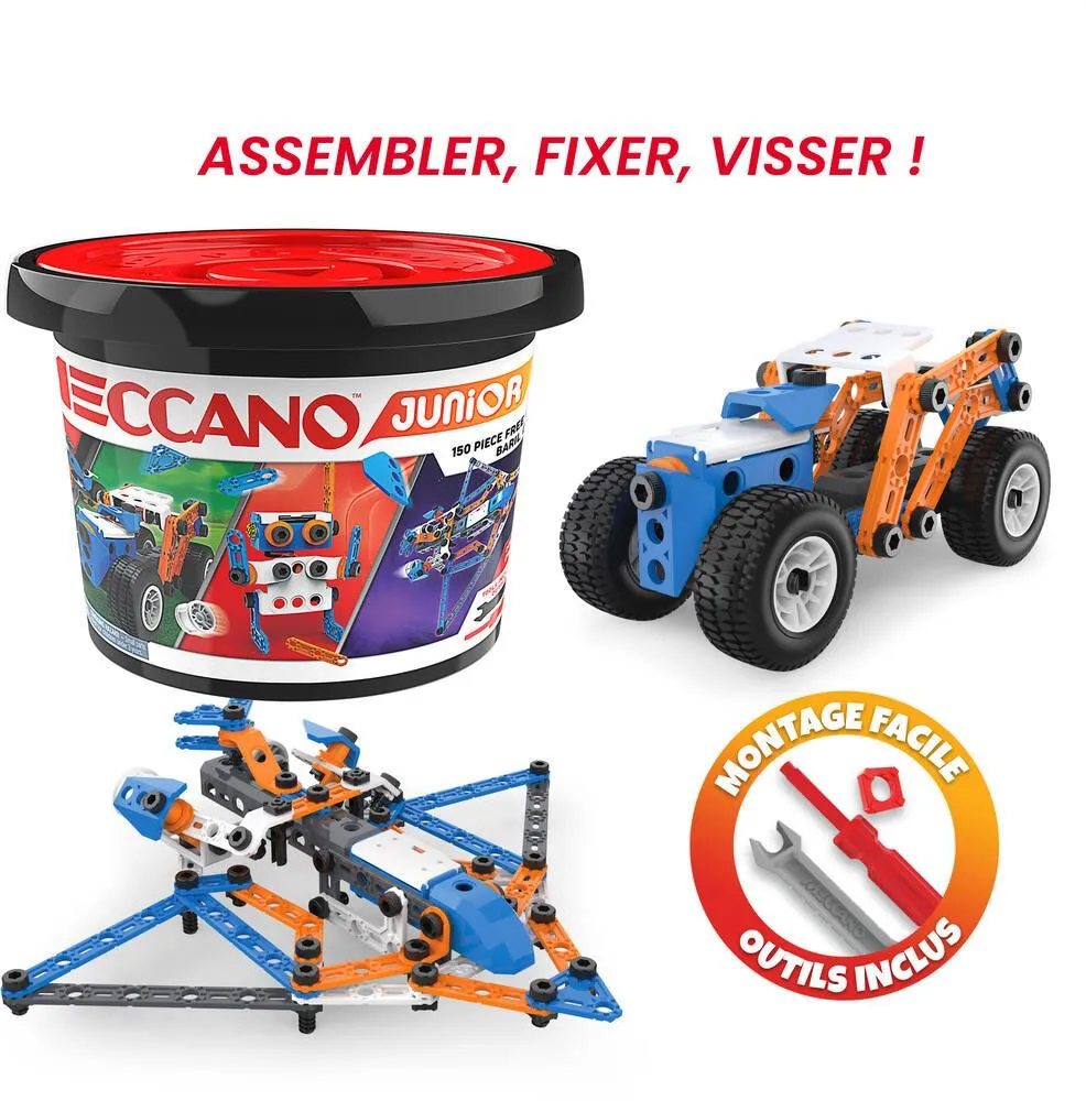 MECCANO JUNIOR -  BARIL 150 PIECES