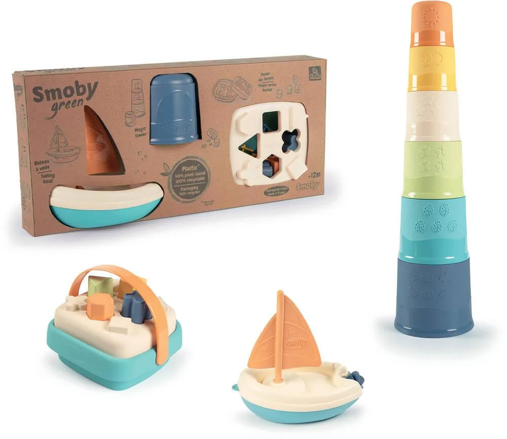 LITTLE SMOBY  GREEN COFFRET EVEIL ET BAIN