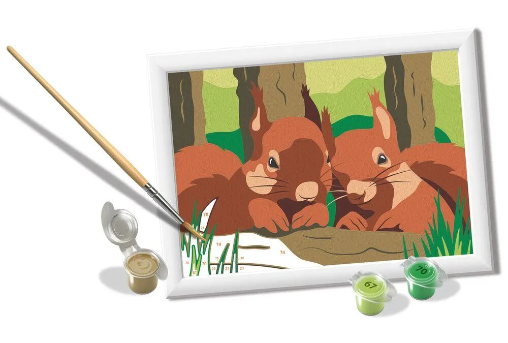 CREART KIDS - 13X18CM - ECUREUILS EN FORET