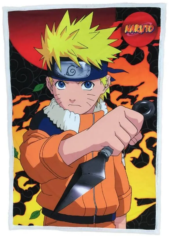 NARUTO PLAID SHERPA 100X150 CM NARUTO KUNAI