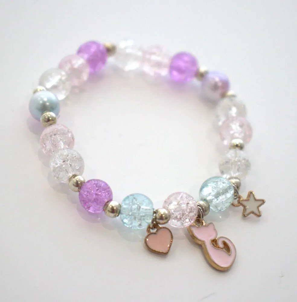 BRACELET DE PERLES EN FORME DE PETIT CHAT