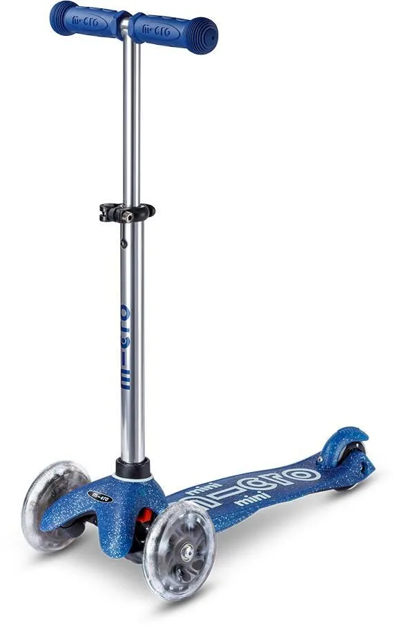 TROTTINETTE MINI MICRO DELUXE GLITTER BLEU LED