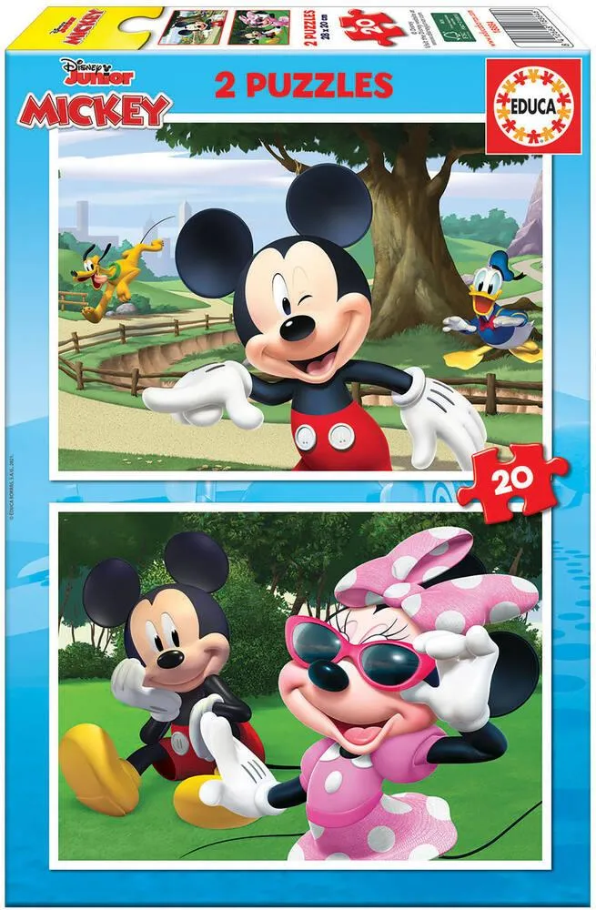2 PUZZLES DE 20 PIECES - MICKEY ET FRIENDS