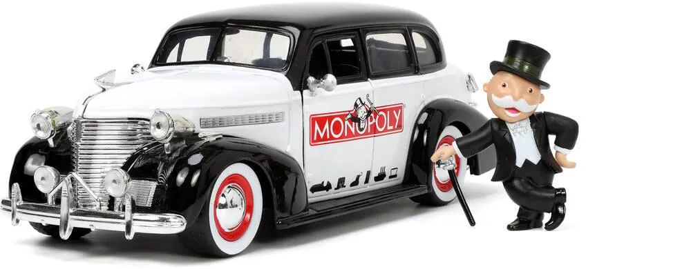 1/24 VOITURE CHEVROLET MASTER W -MR MONOPOLY FIGURE BI-COLOR HOLLYWOOD RIDES 1939