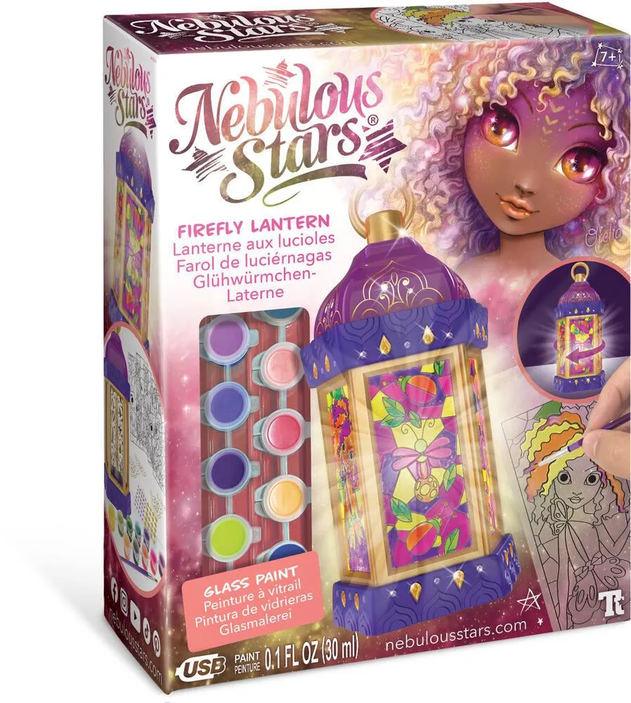 NEBULOUS STARS  - FIREFLY LANTERN GLASS PAINTING