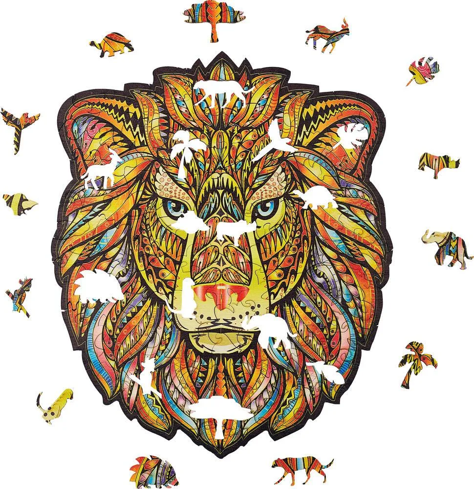 LE LION MAJESTUEUX - PUZZLE EN BOIS