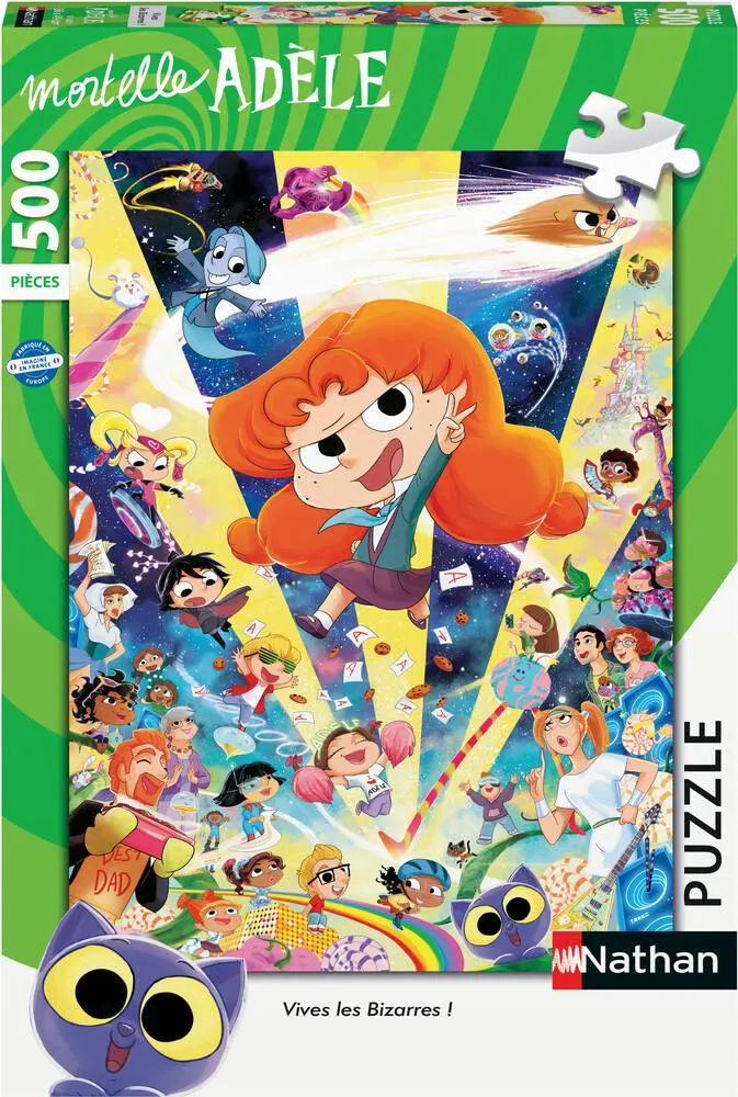 MORTELLE ADELE - NATHAN PUZZLE 500 PIECES - VIVES LES BIZARRES