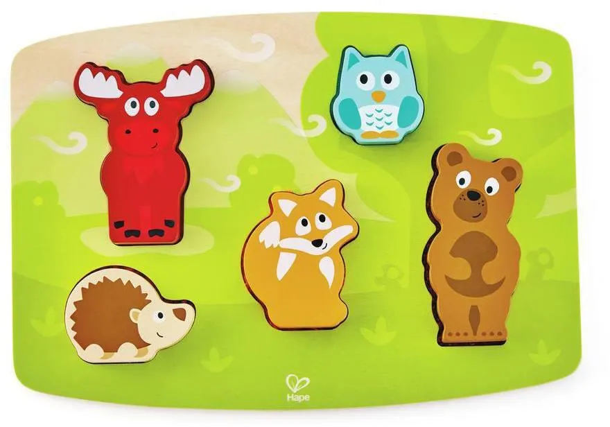 PUZZLE TACTILE ANIMAUX DE LA FORET