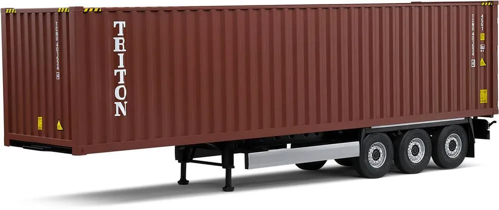 1/24 VOITURE REMORQUE PORTE CONTAINER RED 2021