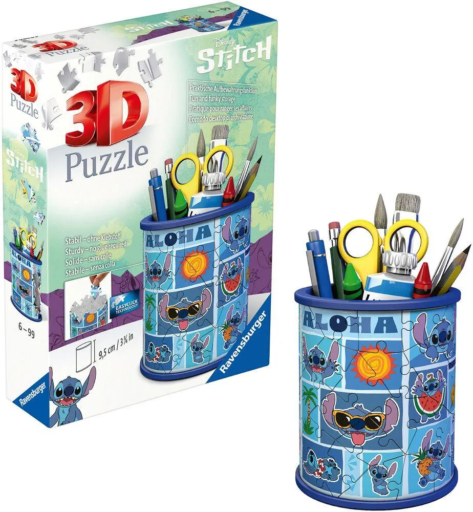 DISNEY STITCH -PUZZLE 3D POT A CRAYONS